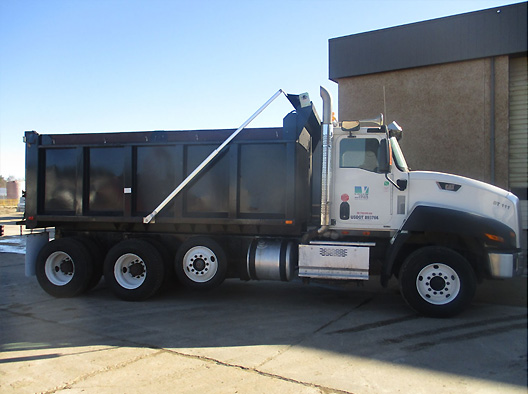 Dump Truck ready to assist with a flood or flooding